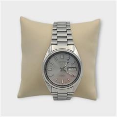 Seiko 5 Automatic Watch Men Silver Tone 7S26-0481 21 Jewels - As Is